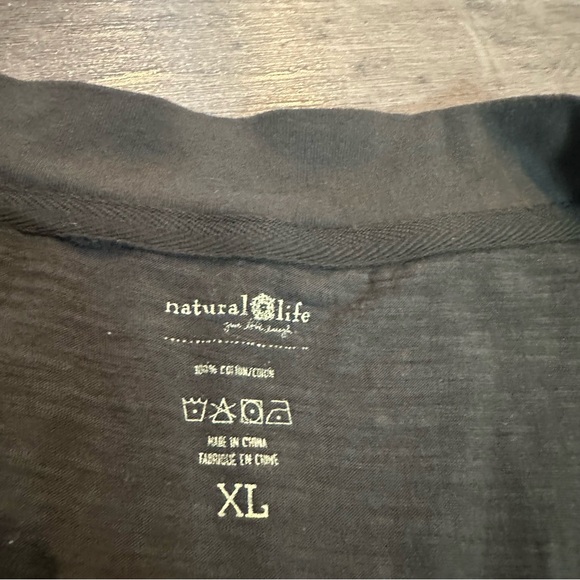 NATURAL LIFE Jumpsuit Women XL Charlie V Neck Charcoal Gray Oversized Comfy - Picture 6 of 6